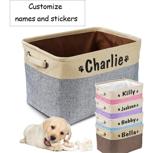 Personalized Customized Dog Toy Basket Free Print Pet Storage Box Basket Bin Pet Organizer Box Perfect For Organizing Toys