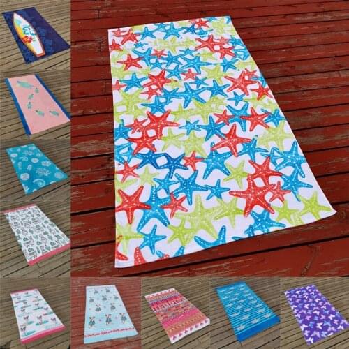 1pc 12 Colors Cotton Beach Towel Big Towel Wrap Printed Bath Towel For Vacation Sports Swimming 180x90cm 170x90cm