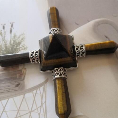 1pc Natural Tigers Eye Stone Energy Pyramid Meditation Spiritual Mineral Crystals Reiki Witchcraft Supplies Decor For Crafts