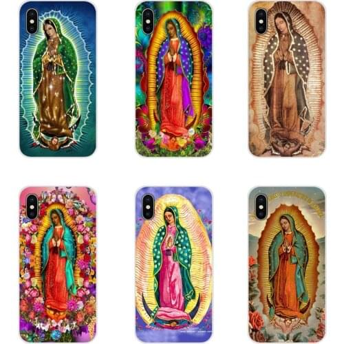 For Samsung A10 A30 A40 A50 A60 A70 M30 Galaxy Note 2 3 4 5 8 9 10 PLUS Virgin De Guadalupe Virgen Mary Transparent TPU Bag Case