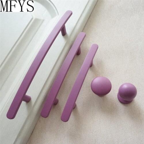 3" 3.75" 5" Modern Door Pulls Handles Knob Purple Drawer Pulls Knobs Kitchen Cabinet Handle Dresser Pull Handles Furnitue Handle