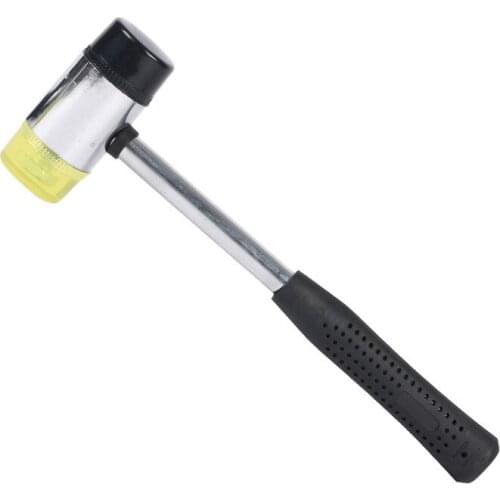 Agricultural Tools Floor Rubber Hammer Steel Pipe Handle Double Black Yellow 25/30/35/40/Installation Hammer