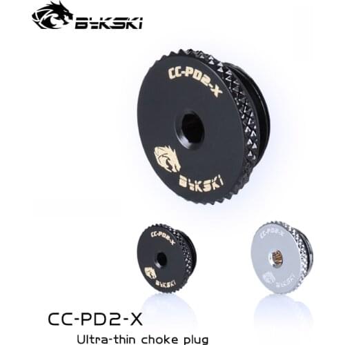 Bykski Black G1/4" Ultra Thin Inner Hexagon Water Stop Sealing Lock use for 6MM Hex Wrench Computer Acessories Fitting End Plug