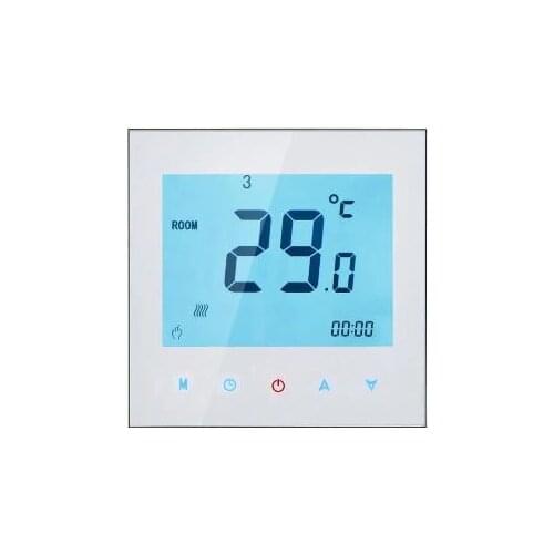 Touchscreen Colourful Programmable Modbus Thermostat for On&Off Control of GasBoiler Dry Contact (with Modbus RS485 Function)