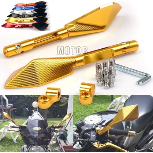 Universal CNC Motorcycle Rearview Mirrors For Suzuki GSX-S750 GSX-S GSX 650 F 750 1000 1400 Honda CB500F CB1000R Rear View Side