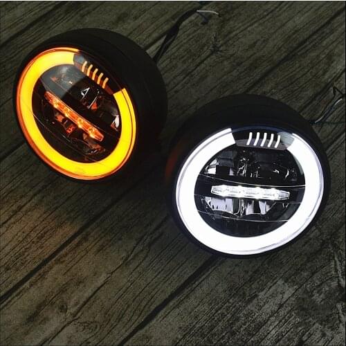 6.8 inch Universal Vintage Motorcycle LED Headlamp distance light Refit motorcycle headlight Cafe Racer
