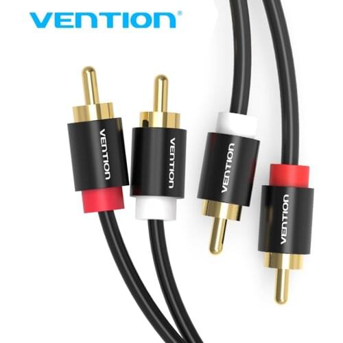 Vention 2RCA to 2RCA Audio Cable Male to Male RCA to RCA to 1m 2m 3m RCA Cable for Home Theater DVD Amplifier Gold Plated Cable