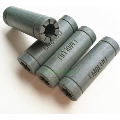 2pcs Solid Polymer LM8LUU Linear Bearings Bushing LML8UU 8MM 8*15*45mm Gray Color for Prusa Mendel 3D Printer DIY CNC Machine