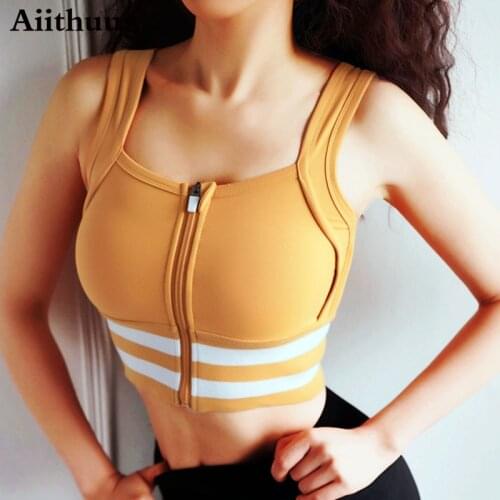 Aiithuug Womens Light Support Seamless Sport Bra - Wireless Yoga Sleelveless Crop Tops Light Support Seamless Sport Bra