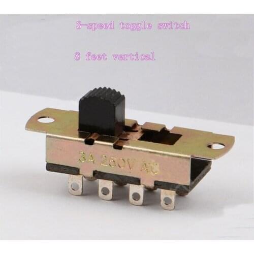 1pcs cold and hot air duct high current toggle switch double 8-pin 3-gear hair dryer accessories SS-23L03
