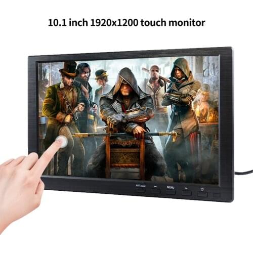 10.1 inch portable lcd hd touch screen monitor pc IPS 1920*1200 small mini lcd display With BNC AV VGA HDMI USB gaming monitor