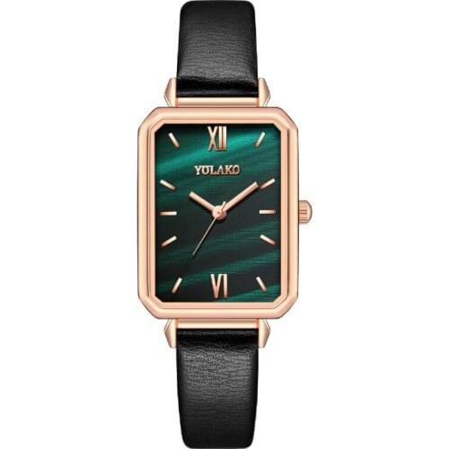 2021 YOLAKO Brand Elegant Women Leather Strap Watches Fashion Ladies Quartz Wrist Watches Women Business Clock Reloj Mujer
