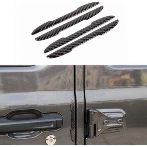 4PCS Black Car Stickers Scratches On Car Body Stickers Door Stickers for Jeep Wrangler TJ JK JL Anti-Collision Strip Protector