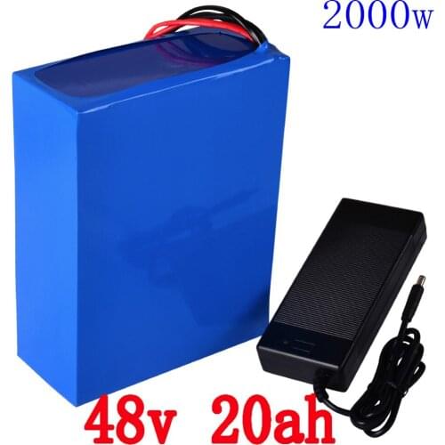 48V Battery Pack 48V 20Ah Electric Bicycle Lithium Battery 48V 1000W 1500W 2000W E-Bike Battery with 50A BMS and 5A Charger