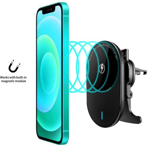 15W Car Phone Holder Wireless Charger Car Mount Intelligent Infrared For Air Vent Mount Car Charger Wireless For IPhone12 Pro