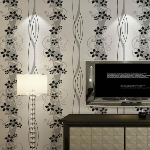Beibehang Environmentally friendly non-woven modern garden wind purple flower vine romantic wallpaper living room TV background