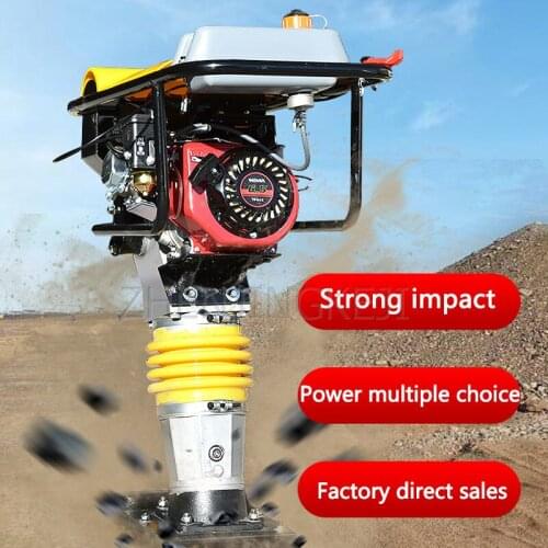 Gasoline Ramming Fulling Soil Compaction Machine Vibrating Ram Houses Highway Garden Foundation Building Construction Equipment
