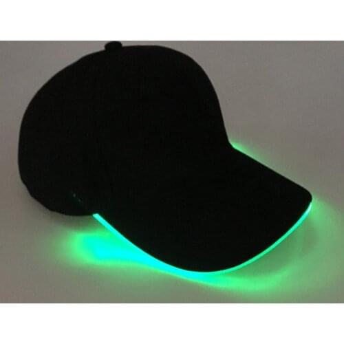 Summer Unisex Solid Color LED Luminous Baseball Hat Christmas Party Peaked Cap Summer Birthday Party кепка