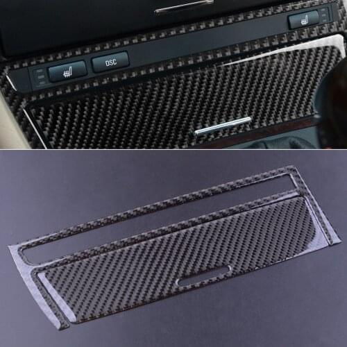 CITALL Carbon Fiber Texture Car Center Console Dash Storage Ashtray Trim Sticker Fit for BMW E46 4 Door 1998-2003 2004 2005 2006