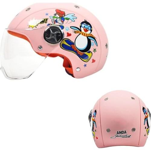 Childrens Motorcycle Helmets Motorbike Scooter Half Helmet Boys Girls Kids Cute Child Safety Head Hat Baby Cartoon Helmet