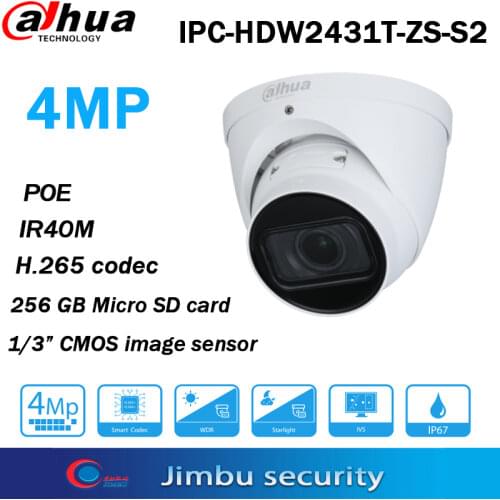 Dahua IP Camera 8MP POE IPC-HFW1831E H.265 WDR IR50m Mini Bullet CCTV Camera IP67 original English version 4K Support upgrade