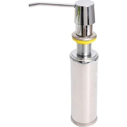 Stainless Steel Kitchen Sink Soap Dispenser Bathroom Shower Lotion Shampoo Container Pump 200ml