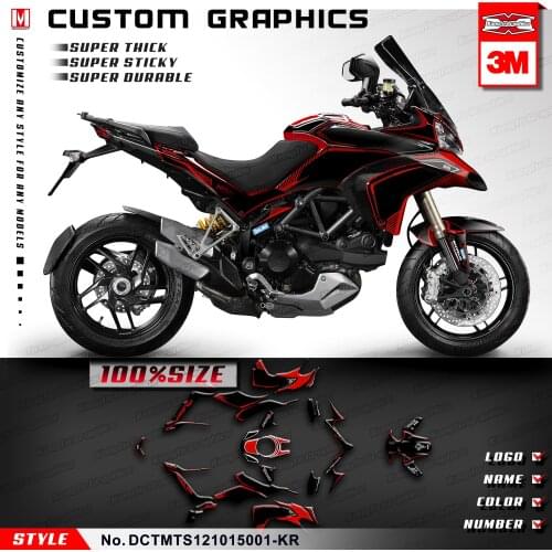 KUNGFU GRAPHICS Motorcycle Stickers Custom Decal Design Vinyl Kit for DUCATI Multistrada MTS 1200 MTS1200 2012 2013 2014 2015