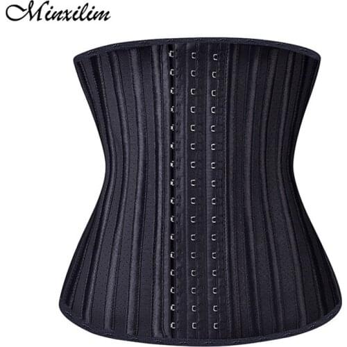Latex 29 Steel Boned Waist Trainer Slimmmg Corset Sauna Sweat Body Shaper Modeling Straps Women Belts Colombian Shaper