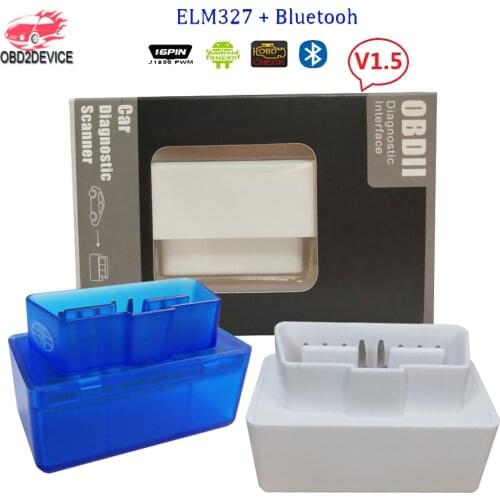 Best Mini V1.5 ELM 327 OBD2 Scanner V1.5 Bluetooth ELM327 Adapter Diagnostic Tools Work on Android Torque