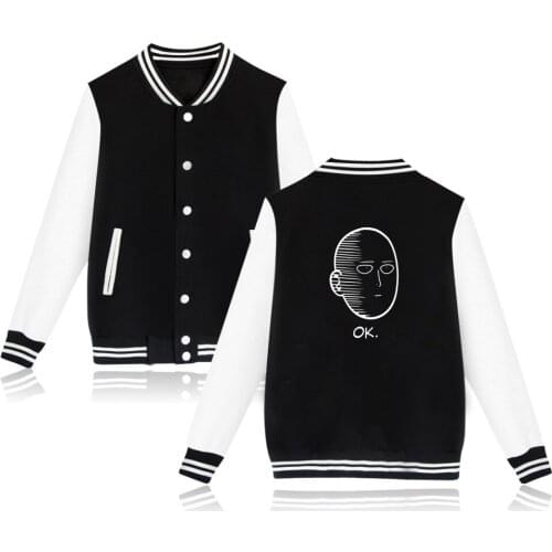 Anime One Punch Man Saitama Baseball Jacket streetwear Coat casual tracksuit mens coats and jackets plus size tops boys clothes