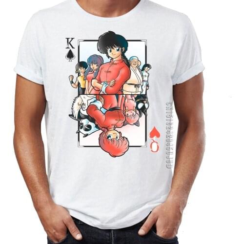 Mens T Shirt Ranma Manga Anime Awesome Artwork T-shirts Homme Graphic Tops & Tees O-Neck Camiseta
