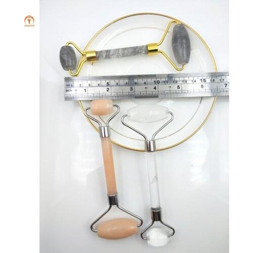 Natural Jade Amethyst Roller Massage Stick Germanium Stone Roller Massager relieve fatigue Brush Skin Health Beauty Care Tool