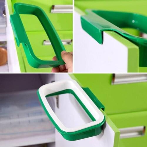 New Trash bag clip Rubbish storage rack cuisine Hanging kitchen cupboard door back style Bracket Trash Garbage Bag pail can