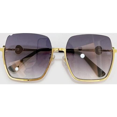 New Fashion Square Sunglasses Women Luxury Brand Design Mirror Lens Vintage Sun Glasses Rose Gold Metal UV400 Oculos De Sol