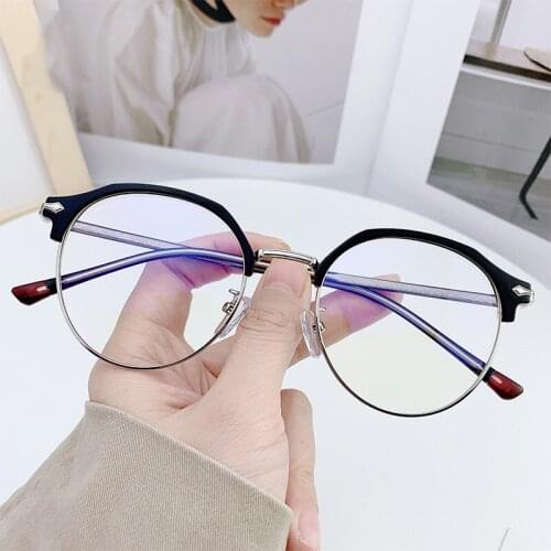 46980 Metal Round Glasses Frame Men Women Optical Fashion Computer Eyeglasses