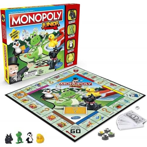Genuine Hasbro Monopoly Junior New Version Puzzle Board Games Strategy Party Toys Family Entertainment Games