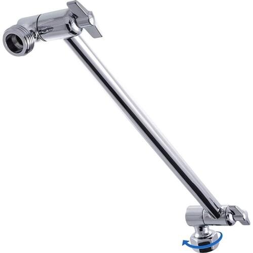 All-copper Adjustable Elbow Shower Arm Copper Shower Connecting Rod 11 inch Shower With Gear Extension Rod Bathroom Accessories