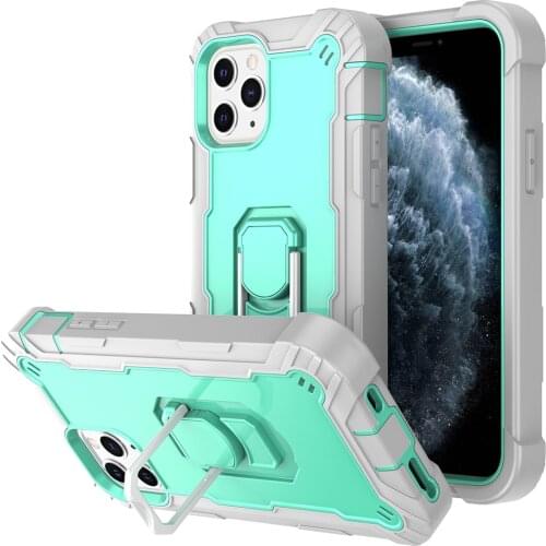 Shockproof Bumper Kickstand Phone Case For iPhone 11 12 Pro Max 7 8 Plus X XR XS Max SE 2020 Armor Touch Rugged Protection Cover