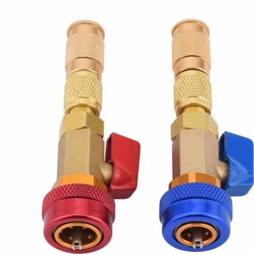 Air Conditioning Valve Core R134a Quick Remover Low Pressure Refrigerant Freon Adapter Kit High Low Pressure Repair Tool