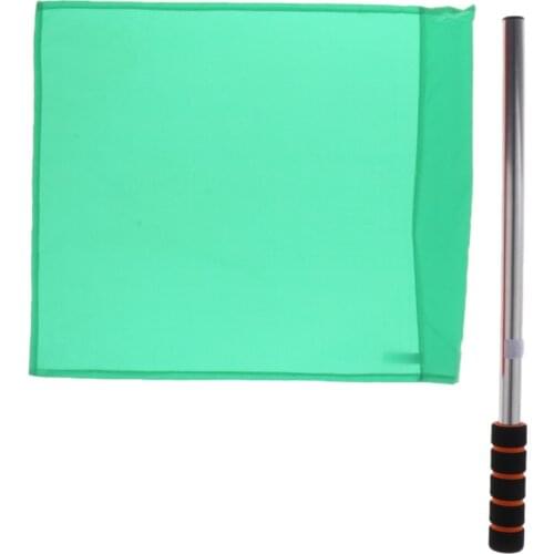 Prettyia Sports Referee Football Socce Lineman Track and Field Flag Green