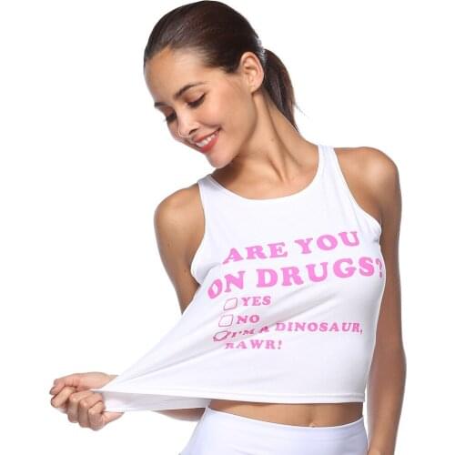 Sports Vest Womens Sports Running Yoga Fitness Sling Letter Print Trim Womens Small Vest Yoga Top Sport Top Workout Tank Top