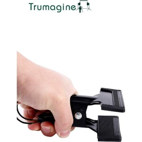TRUMAGINE 1PC Black Photography Studio Heavy Duty Multifunctional Rubber Clamp Clip For Backdrop
