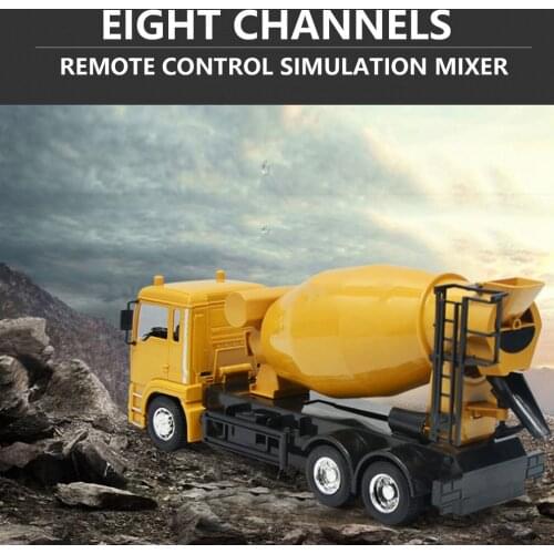 1:24 10 Channels Remote Control Sand Mud Mixer Engineering Model Childrens Birthday Christmas Gift Kids Electric RC Truck Toys
