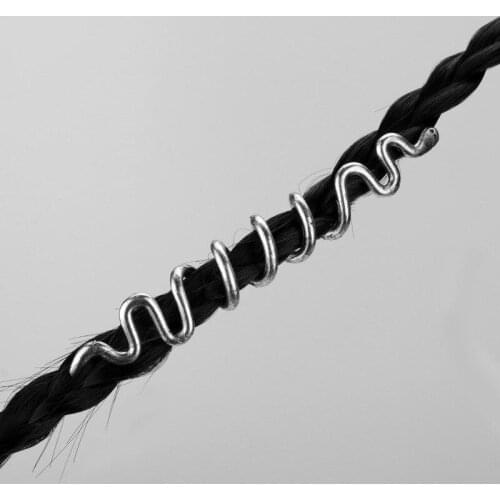 1-5 Pcs Silver Hair Braid Beads Women Hair Rings Braids Dreadlocks Bead Hair Cuffs Braiders Hair Styling Tools Accessories