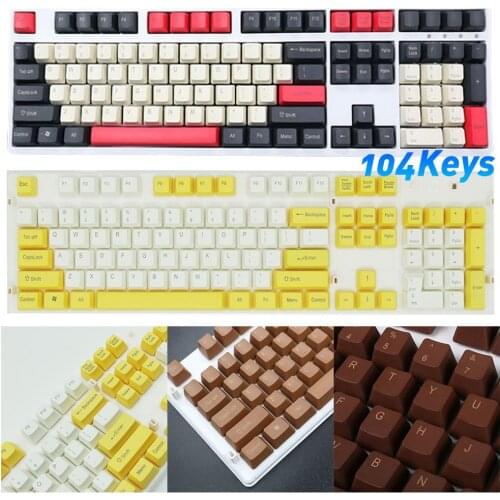 1Set Translucent Double Shot PBT 104 KeyCaps Backlit For Outemu For Gateron For Kailh For Mechanical Cherry MX Switch