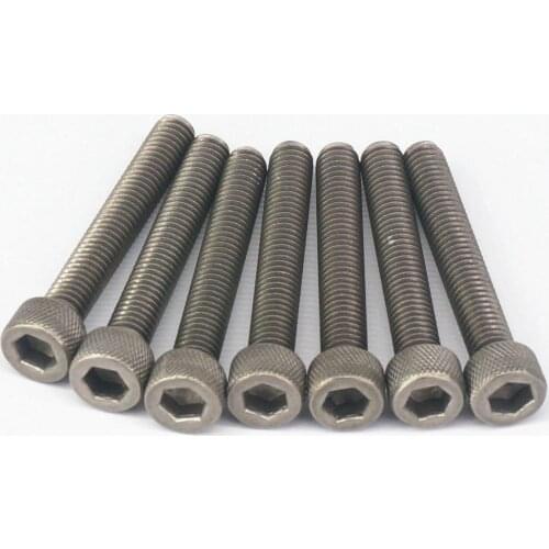 10pcs M6 x 40mm TA2 GR2 Titanium Hex Socket Head Cap Screw Bolts Anti Acid Corrosion DIN 912