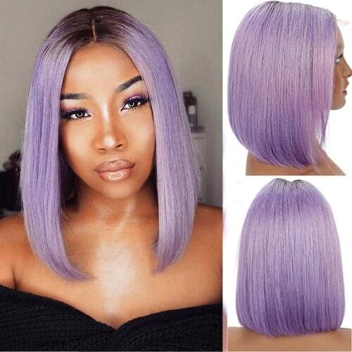 13x4 Front Short Bob Straight Wigs Brazilian Human Hair For Black Women Closure T1B ALEESA Pre Plucked with bady hair