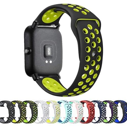 20mm/22mm Silicone band For Amazfit GTS/2/2e/GTS2 Mini/GTR 42mm/47mm/GTR2/2e/stratos 2/3 Sport Watch Bracelet Amazfit bip strap