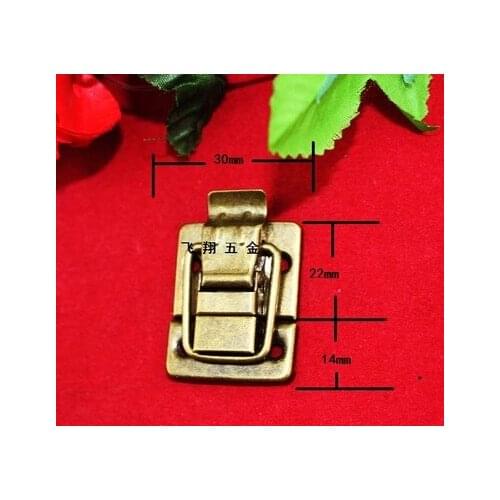 Antique antique Bronze vintage style Decorate Jewelry Gift Wooden Box Hasp wooden hasp lock A13