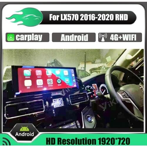 Android car radio multimedia player for Toyota Land Cruiser LC200 2016-2020 Lexus LX570 RHD car GPS navigation head unit stereo